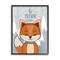 Stupell Industries Be Clever Cute Fox Mountain Giclée Textured Black Framed Wall Art
